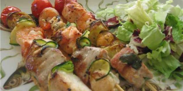 рыбный шашлык