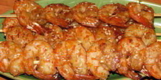 шашлычки из креветок