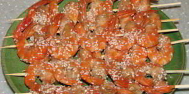 шашлычки из креветок