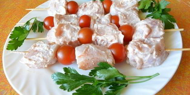 шашлычки из куриной грудки в духовке