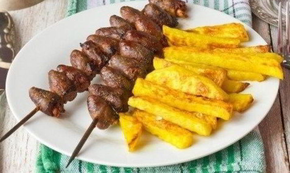 Рецепт шашлычки из куриных сердец