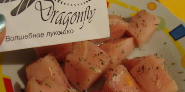 шашлычки из курицы и брюссельской капусты