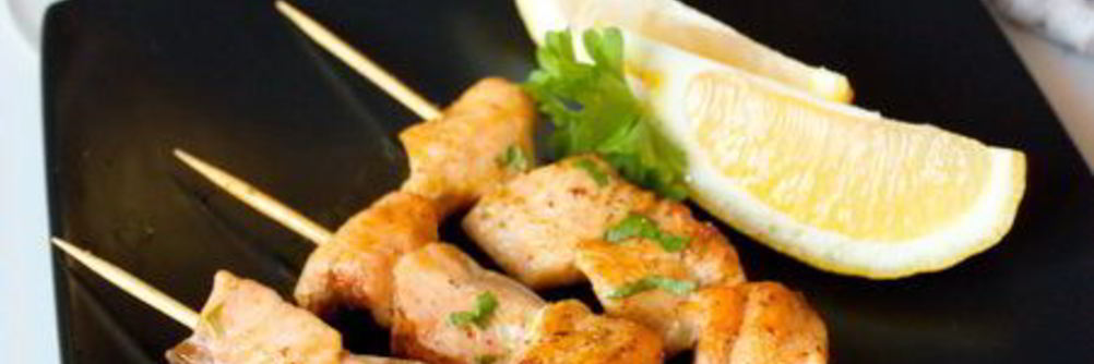 Шашлычки из семги с карри