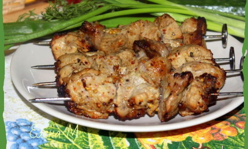 Рецепт шашлычки из свинины в мультипечи