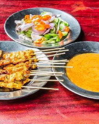 Шашлычки в кокосово-арахисовом соусом