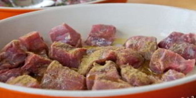 шашлык из баранины с овощами