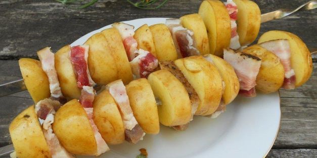 шашлык из картошки с салом