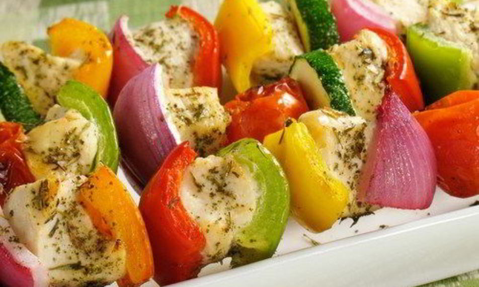 Рецепт шашлык из маринованной курицы и цукини