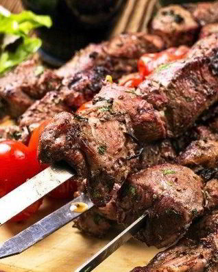 Шашлык из мраморной говядины