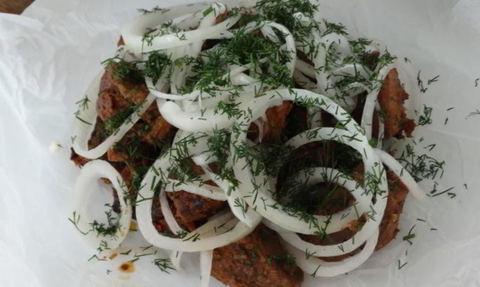 Рецепт шашлык из мяса на сковороде