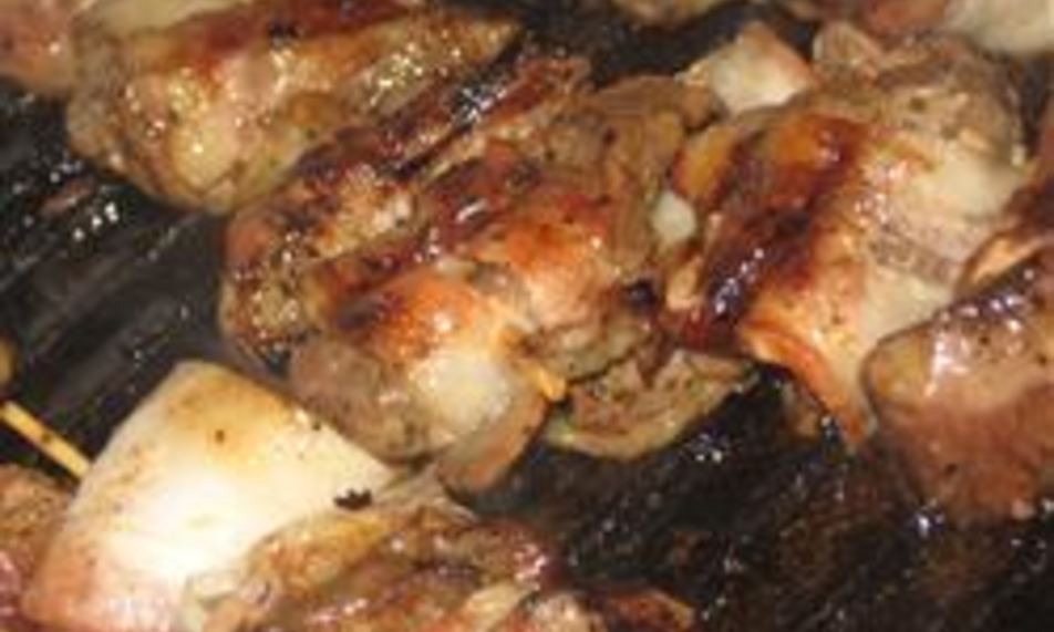 Рецепт шашлык из оленины с беконом