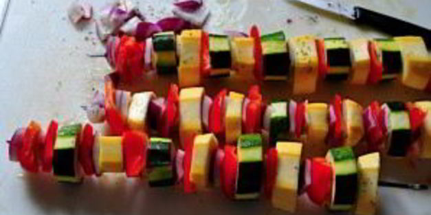 шашлык из овощей