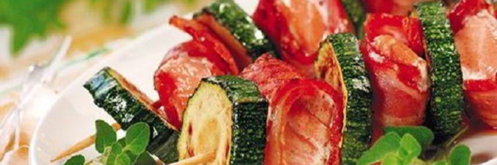 Шашлык из рыбы с цуккини