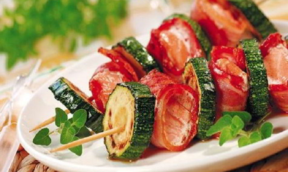 Рецепт шашлык из рыбы с цуккини