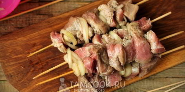 шашлык из свинины с овощами в духовке