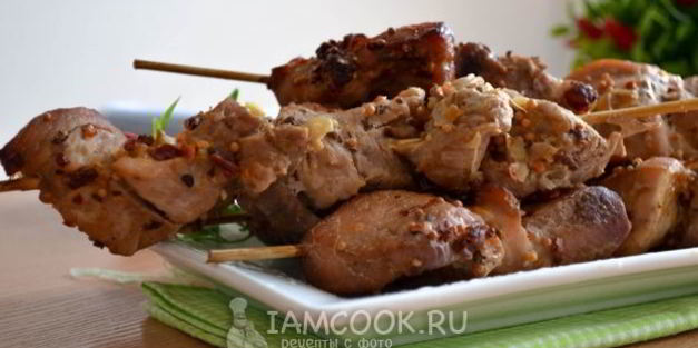 шашлык из свинины в банке в духовке