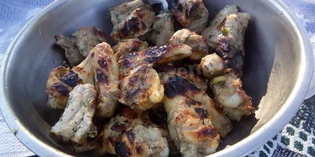 шашлык из свиных ребрышек