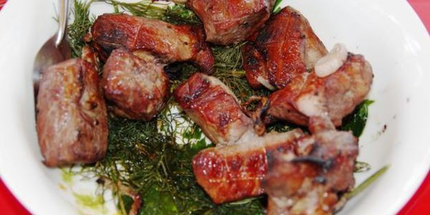 шашлык, маринованный в вине