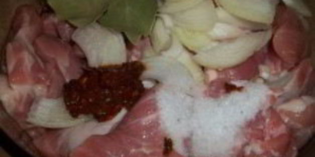 шашлык с гранатовым соусом