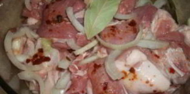 шашлык с гранатовым соусом