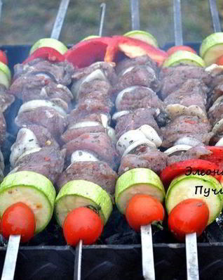 Шашлык с овощами