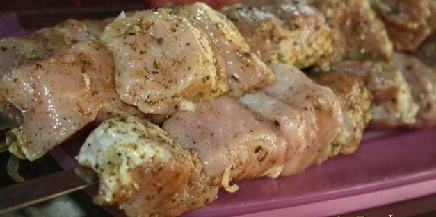 шашлык сочный в луковом маринаде