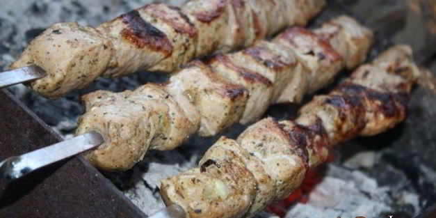 шашлык сочный в луковом маринаде