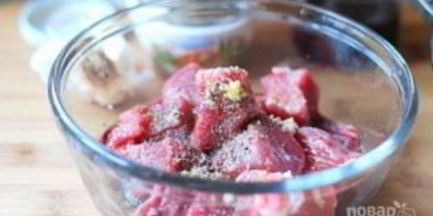 шашлык в вине