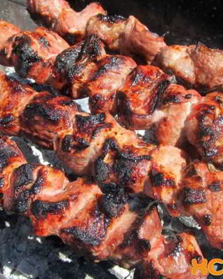 Шашлыке на минералке из свинины