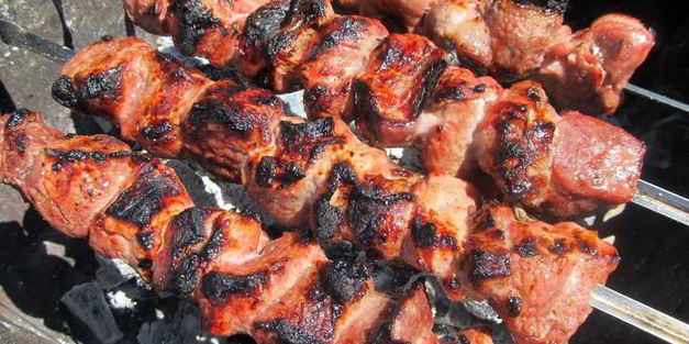 шашлыке на минералке из свинины