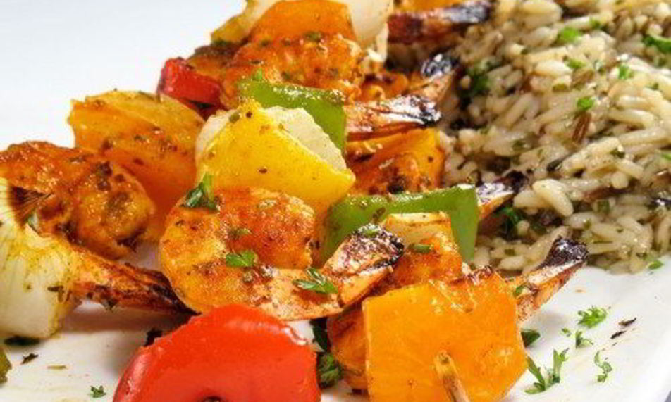 Рецепт шашлыки из креветок и манго в соке лайма