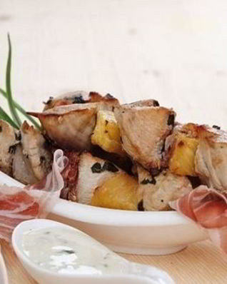 Экзотический шашлык из куриного филе