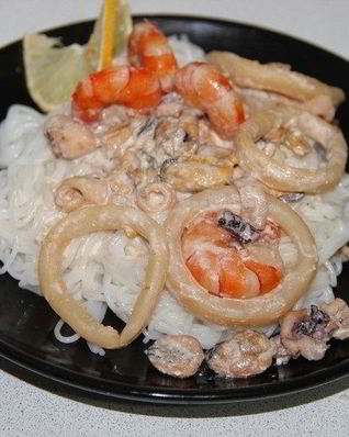 Стеклянная лапша с морепродуктами