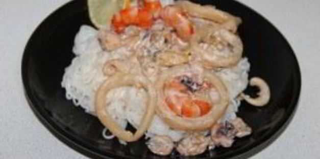 стеклянная лапша с морепродуктами