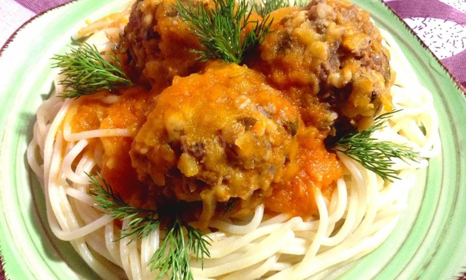 Рецепт тефтели с тыквой в тыквенном соусе