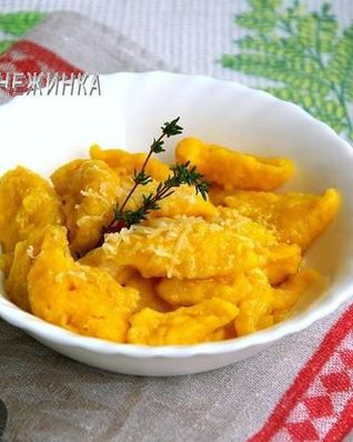 Тыквенные ньокки с ароматизированным маслом