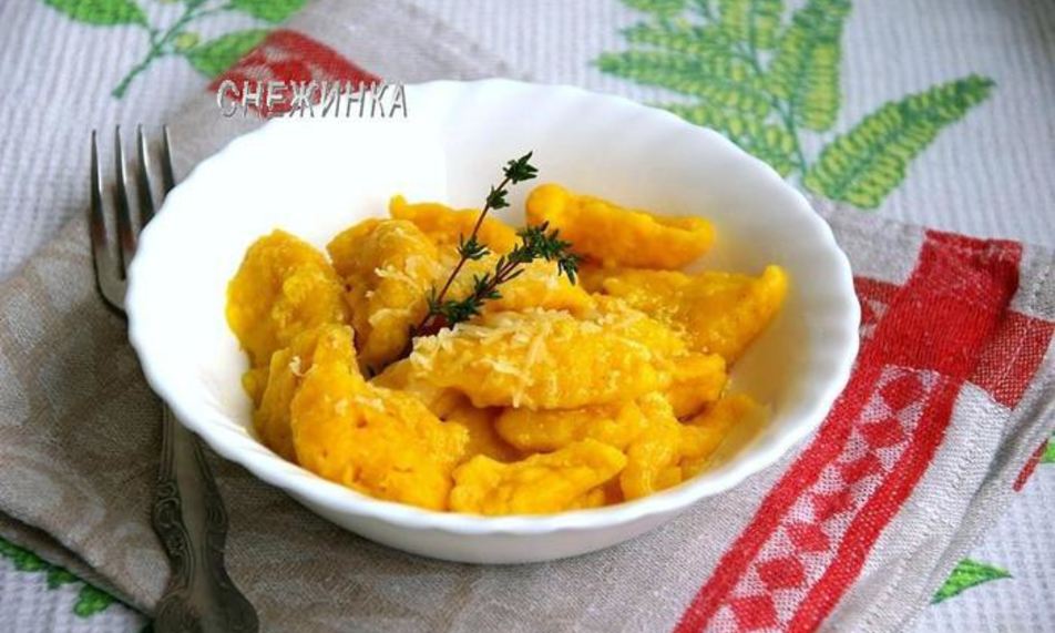 Рецепт тыквенные ньокки с ароматизированным маслом
