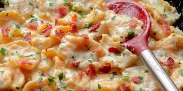 тыквенные ньокки с соусом альфредо