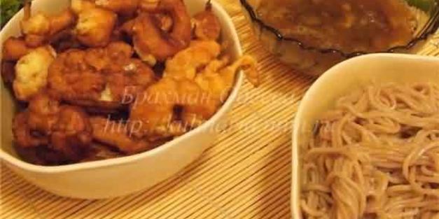 зару соба гречневая лапша, овощи темпура и креветки