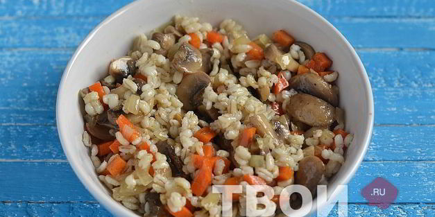 перловая каша с грибами