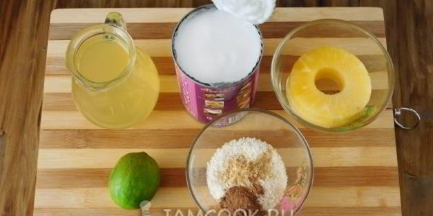 ананасовый безалкогольный коктейль