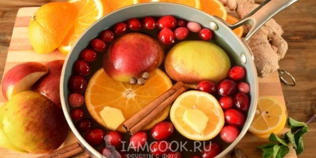 безалкогольный клюквенный пунш