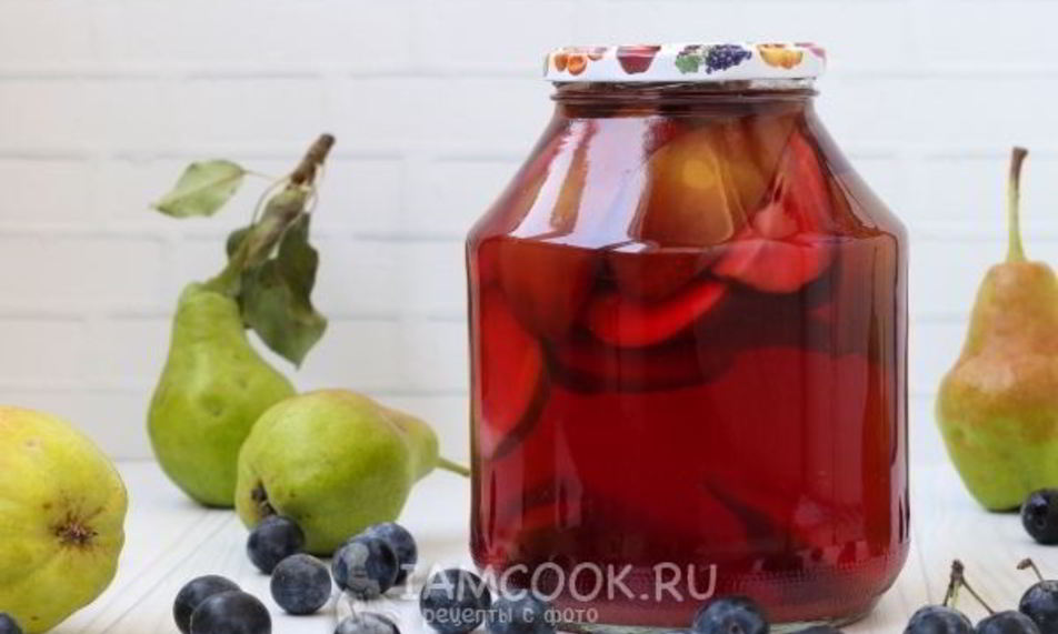 Рецепт груши с терном в сиропе на зиму