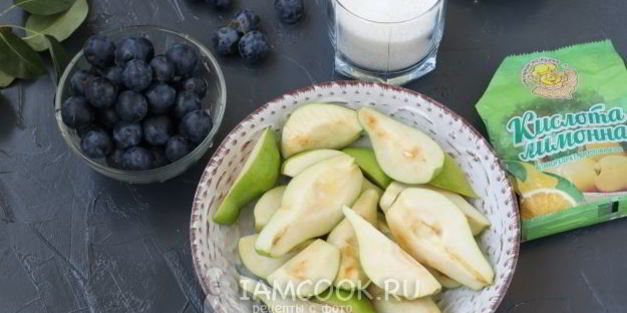 груши с терном в сиропе на зиму