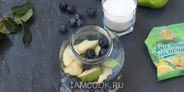 груши с терном в сиропе на зиму