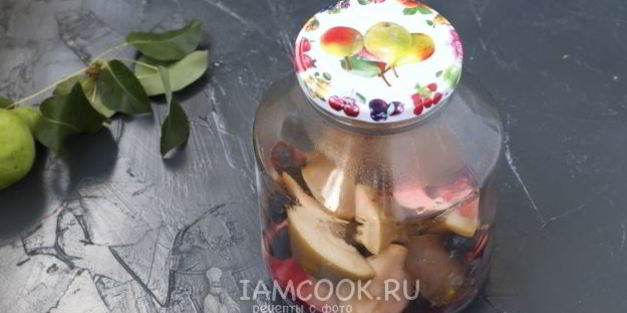 груши с терном в сиропе на зиму