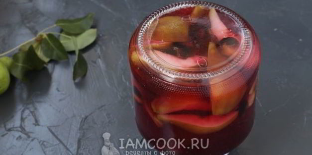 груши с терном в сиропе на зиму