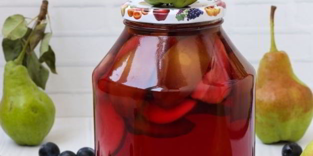 груши с терном в сиропе на зиму