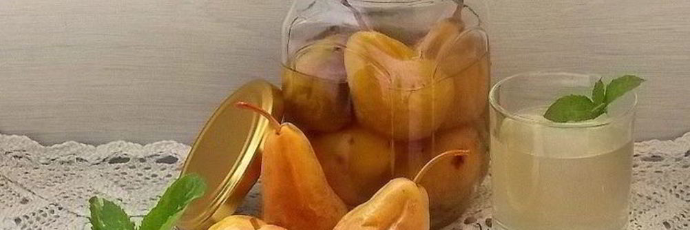 Груши в мятном сиропе