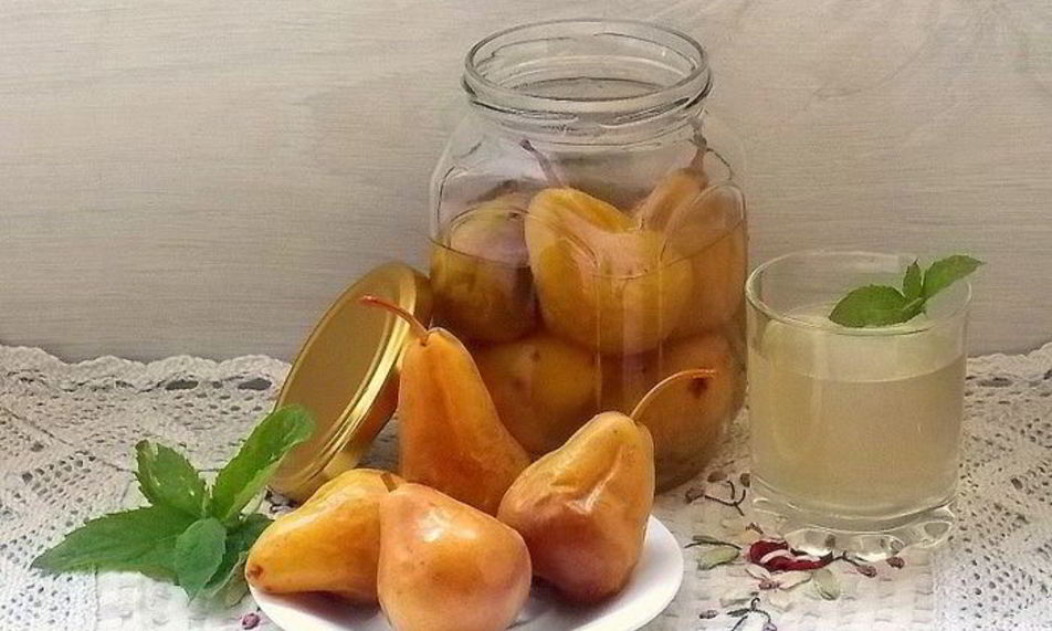 Рецепт груши в мятном сиропе